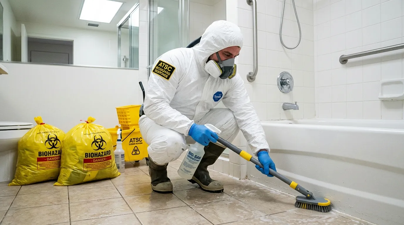 Decontamination equipment deployed for Blood Cleanup in Preston City